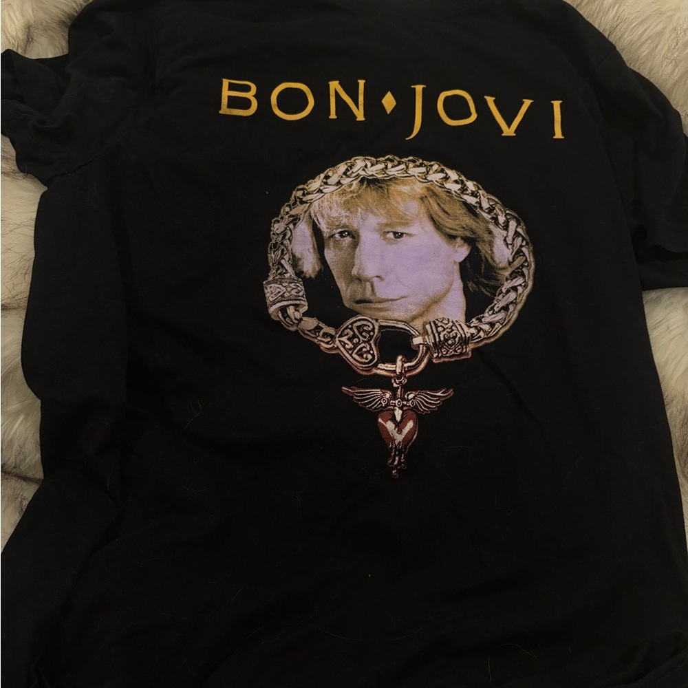Bon Jovi Black Graphic T-Shirt